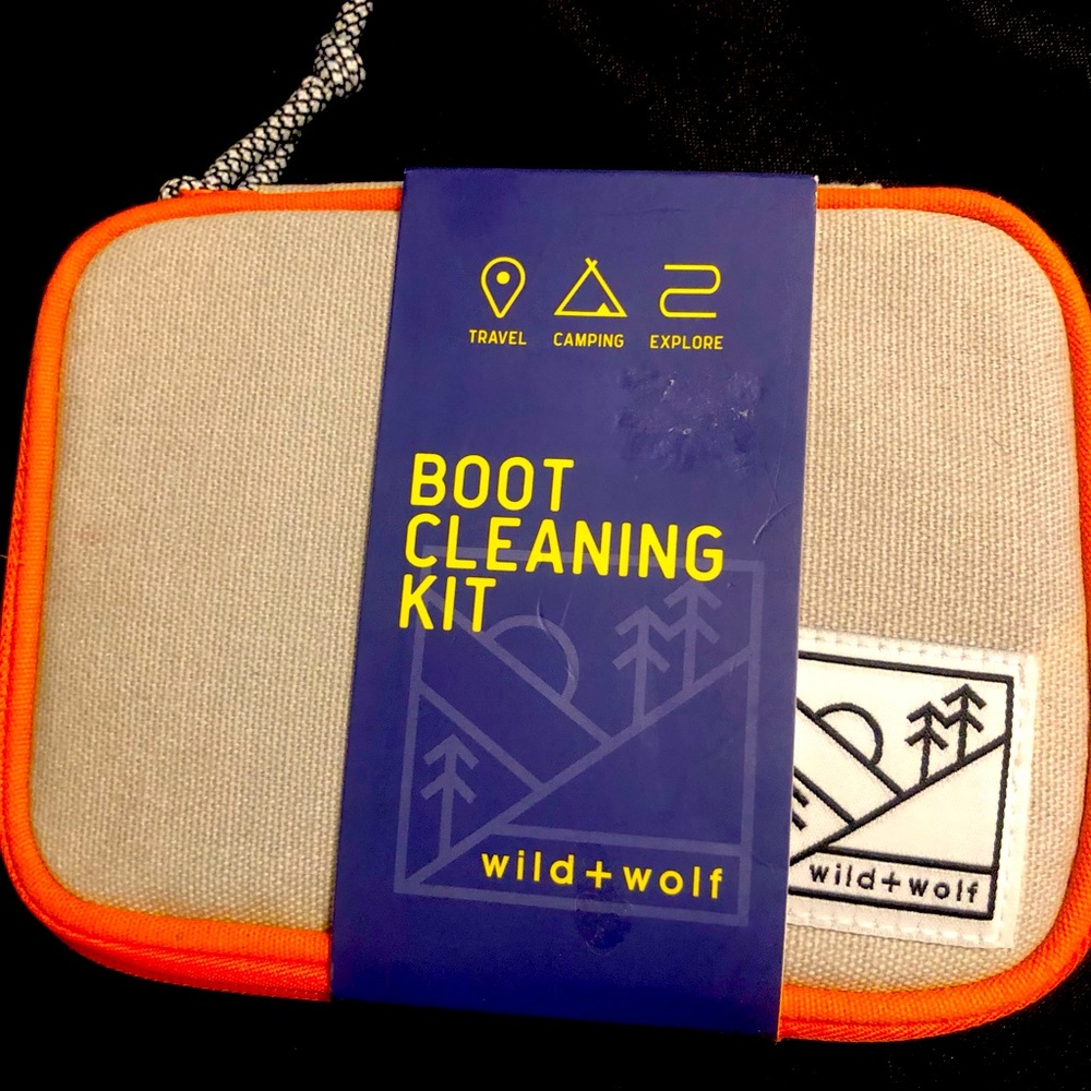 Wild + Wolf Boot Cleaning kit with Neutral and Black shoe polish.